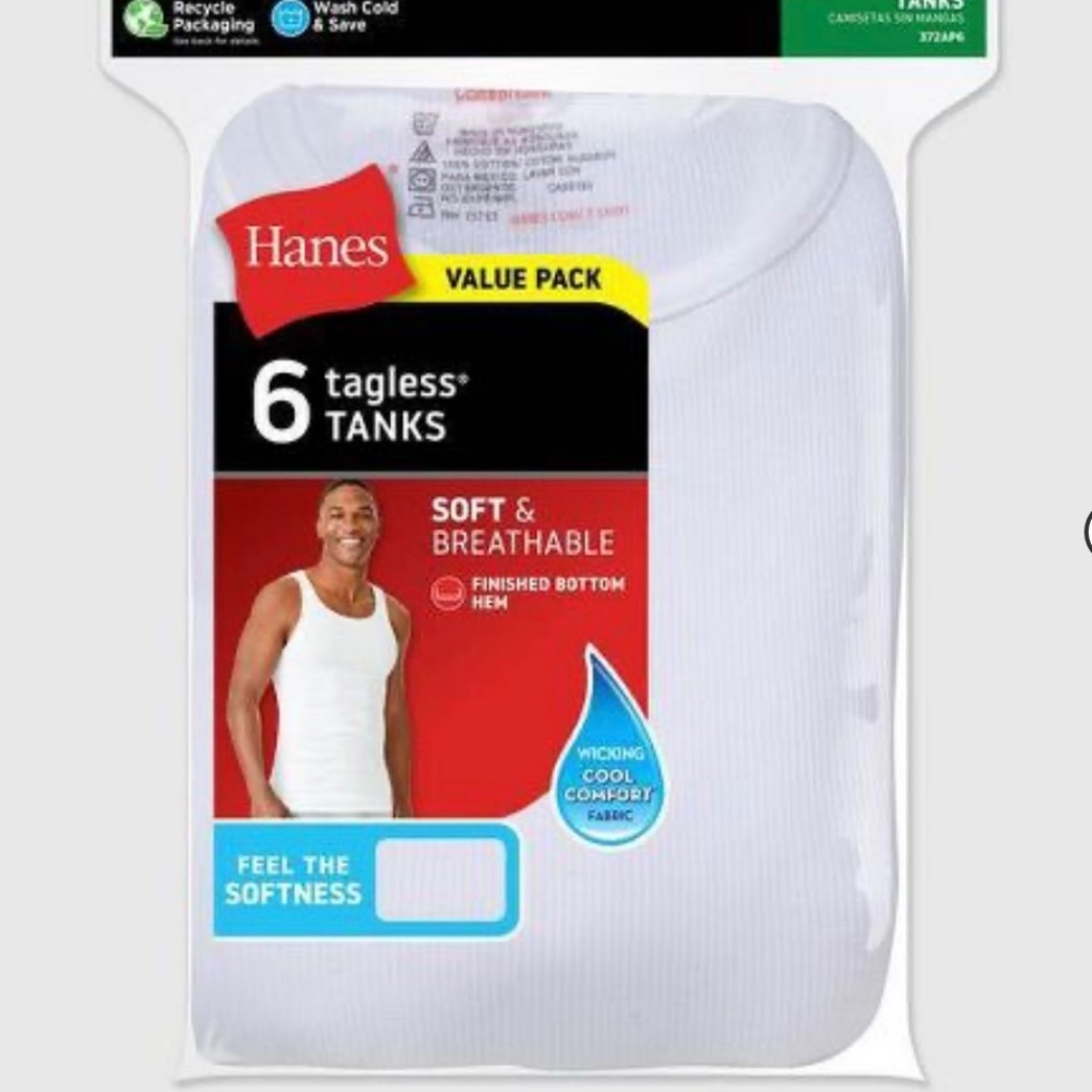 Men’s Hanes tagless tanks